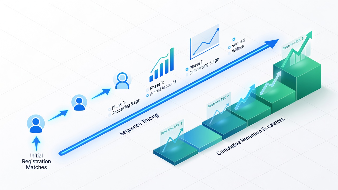 Illustration of cryptocurrency wallet integration with loyalty reward escalators on a global wagering dashboard